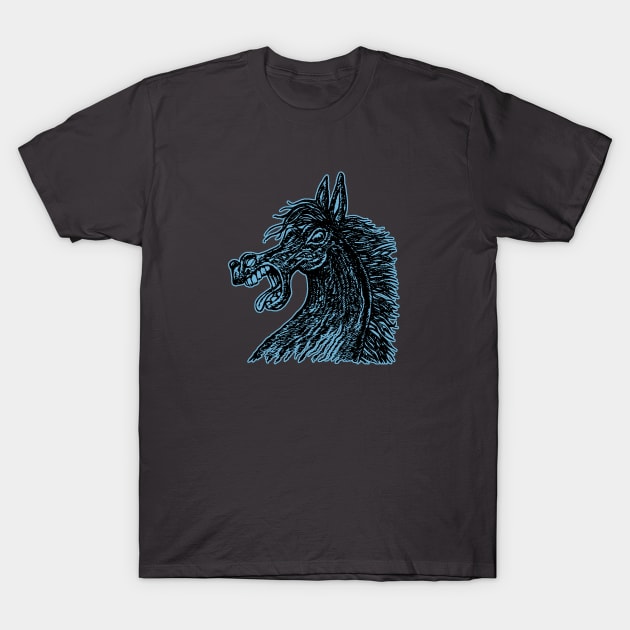 black Horse T-Shirt by duxpavlic